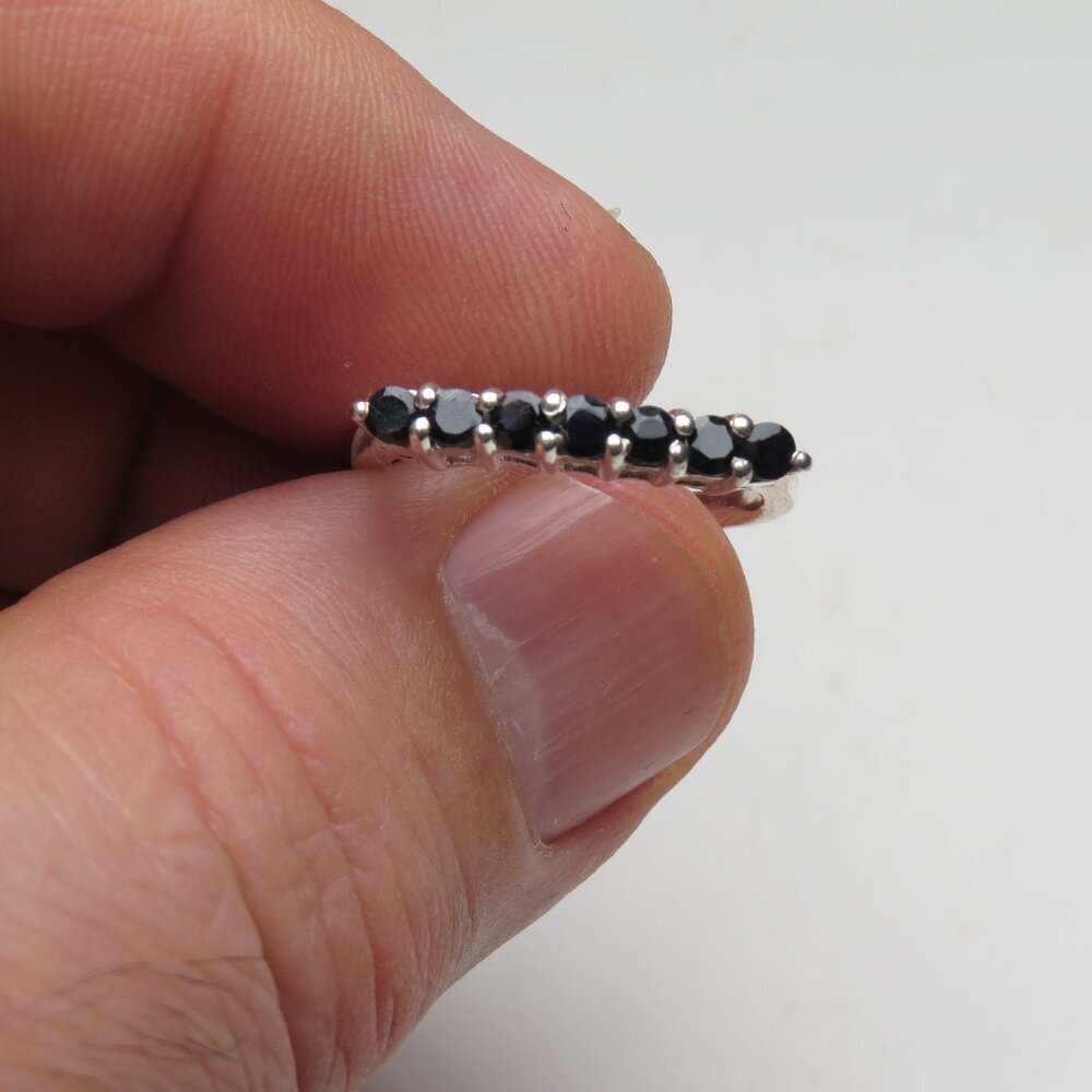 *925 Sterling Silver Genuine Sapphire Ring